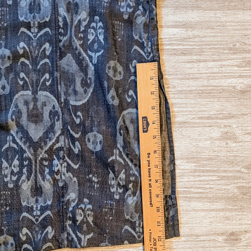 Chico’s Women’s‎ Blue Teaneck Ikat Print Maxi Shirt Dress, Comfy, Casual Sz 4P